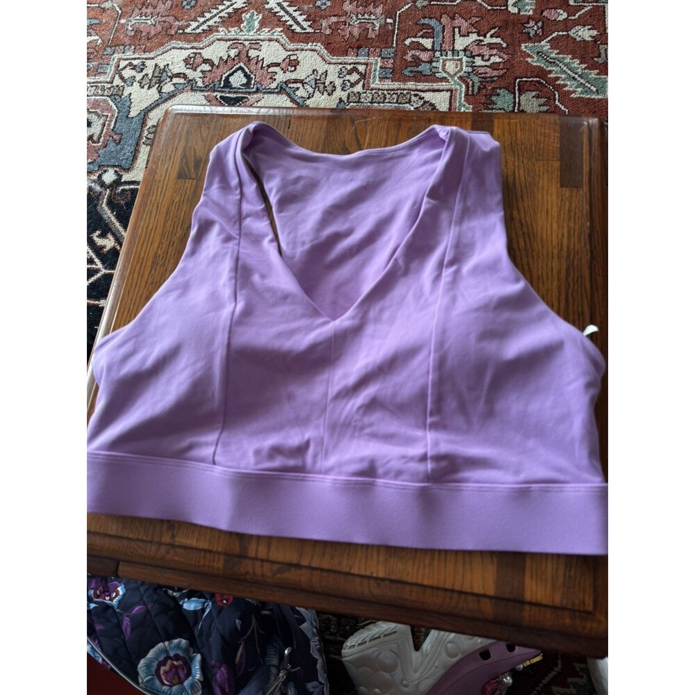 Fabletics Sports Bra V Neck Lilac Size XXL